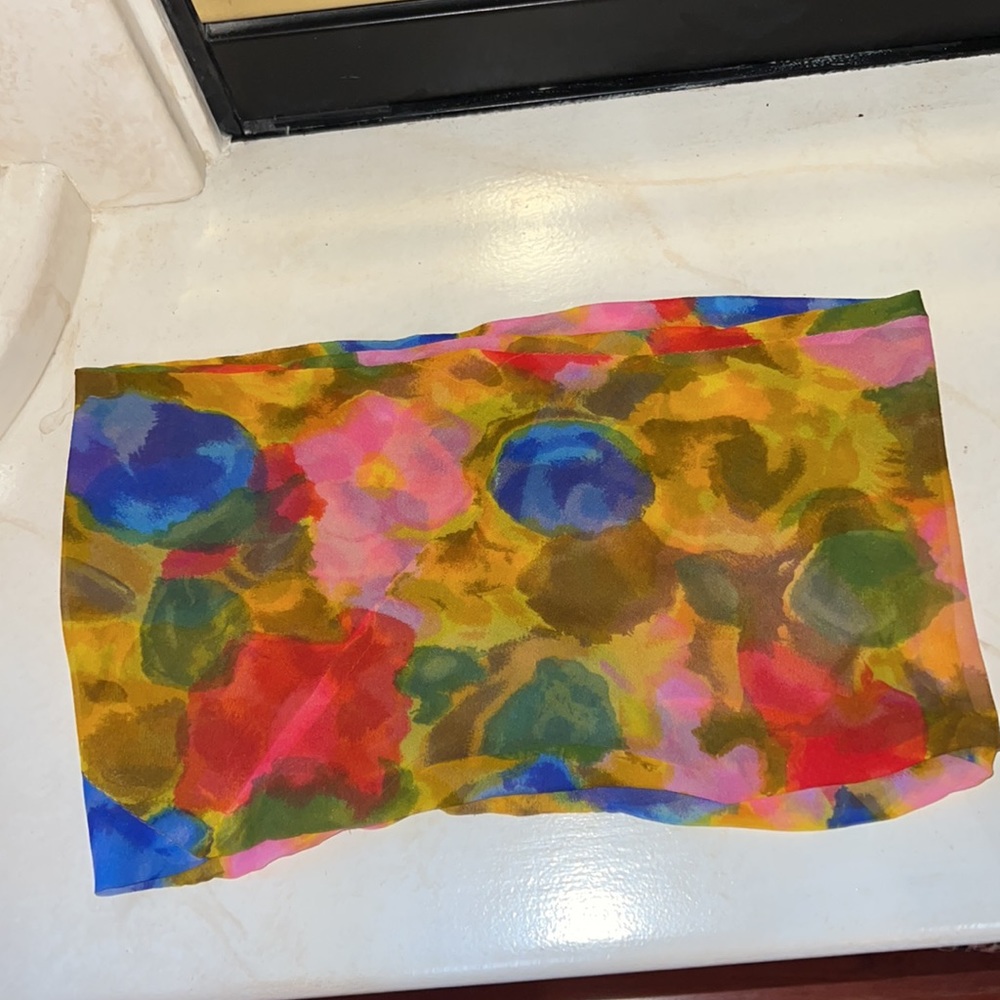 Floral Abstract Infinity Scarf Lightweight